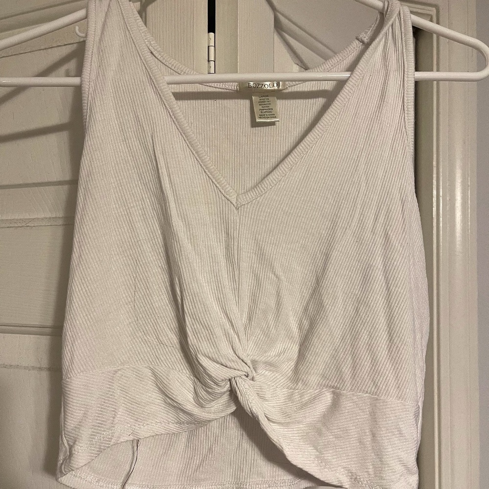 White Tied Crop Top